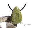 Serpentin Trommelstein / Schmuckstein gebohrt - ca. 3,1 cm x 2 cm x 1,2 cm