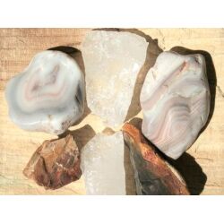 "Reife und Verständnis" Wassersteine-Set - Sonderqualität - ca. 100 g im Natur-Baumwollbeutel