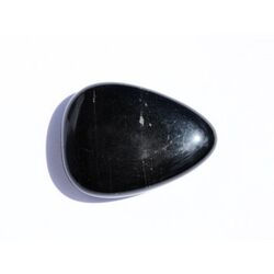 Obsidian schwarz Scheibensteine - B-Qualitt - ca. 3,4 cm / ca. 12 g