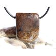 Bronzit Trommelstein / Schmuckstein gebohrt - Sonderqualität - ca. 2,5 cm x 2 cm x 0,9 cm
