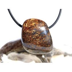 Bronzit Trommelstein gebohrt - Sonderqualit�t - ca. 2,4 cm x 2 cm x 1,7 cm