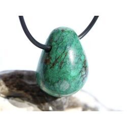 Chrysokoll Trommelstein gebohrt - Sonderqualit�t - ca. 2,6 cm x 2 cm x 1,9 cm