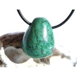 Chrysokoll Trommelstein gebohrt - Sonderqualit�t - ca. 2,6 cm x 2 cm x 1,9 cm