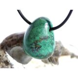 Chrysokoll Trommelstein gebohrt - Sonderqualität - ca. 2,6 cm x 2 cm x 1,9 cm