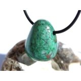 Chrysokoll Trommelstein gebohrt - Sonderqualität - ca. 2,6 cm x 2 cm x 1,9 cm