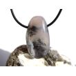 Dendritenchalcedon XL Trommelstein / Schmuckstein Cabochon gebohrt - Sonderqualität - ca. 3,6 cm x 2 cm x 1,3 cm