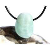 Hemimorphit türkisblau Trommelstein / Schmuckstein gebohrt - AA-Sonderqualität - ca. 2,5 cm x 1,8 cm x 1,5 cm