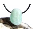 Hemimorphit türkisblau Trommelstein / Schmuckstein gebohrt - AA-Sonderqualität - ca. 2,5 cm x 1,8 cm x 1,5 cm