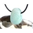 Hemimorphit türkisblau Trommelstein / Schmuckstein gebohrt - AA-Sonderqualität - ca. 2,5 cm x 1,8 cm x 1,5 cm