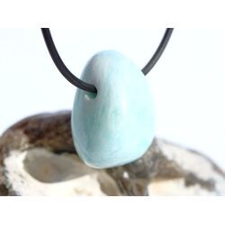 Hemimorphit t�rkisblau Trommelstein / Schmuckstein gebohrt - Sonderqualit�t - ca. 2,6 cm x 2 cm x 1,6 cm