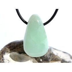 Hemimorphit t�rkisblau Trommelstein / Schmuckstein gebohrt - AA-Sonderqualit�t - ca. 3,1 cm x 1,8 cm x 1,7 cm