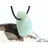 Hemimorphit türkisblau Trommelstein / Schmuckstein gebohrt - AA-Sonderqualität - ca. 3,1 cm x 1,8 cm x 1,7 cm
