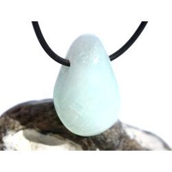 Hemimorphit t�rkisblau Trommelstein / Schmuckstein gebohrt - Sonderqualit�t - ca. 3 cm x 2,1 cm x 1,3 cm