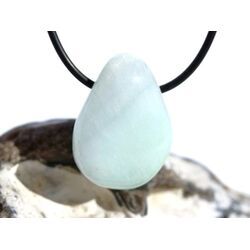 Hemimorphit t�rkisblau Trommelstein / Schmuckstein gebohrt - Sonderqualit�t - ca. 3 cm x 2,1 cm x 1,3 cm