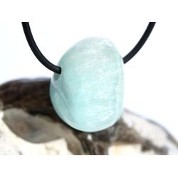 Hemimorphit t�rkisblau Trommelstein / Schmuckstein gebohrt - AA-Sonderqualit�t - ca. 2,4 cm x 1,9 cm x 1,7 cm