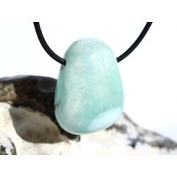 Hemimorphit t�rkisblau Trommelstein / Schmuckstein gebohrt - AA-Sonderqualit�t - ca. 3,1 cm x 2,3 cm x 1,5 cm