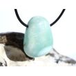 Hemimorphit türkisblau Trommelstein / Schmuckstein gebohrt - AA-Sonderqualität - ca. 3,1 cm x 2,3 cm x 1,5 cm
