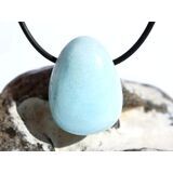 Hemimorphit t�rkisblau Trommelstein gebohrt -...