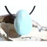 Hemimorphit türkisblau Trommelstein gebohrt - Sonderqualität - ca. 2,9 cm x 2,2 cm x 1,7 cm