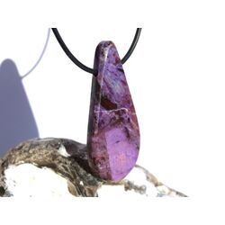 Sugilith XXXL Schmuckstein Cabochon / Scheibenstein gebohrt - Raritt - Sonderqualitt - ca. 5,1 cm x 2,4 cm x 0,5 cm