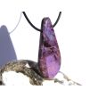 Sugilith XXXL Schmuckstein Cabochon / Scheibenstein gebohrt - Rarität - Sonderqualität - ca. 5,1 cm x 2,4 cm x 0,5 cm