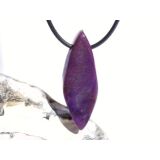 Sugilith XXL Schmuckstein / Scheibenstein gebohrt - Rarität - AA-Sonderqualität - Handarbeit - ca. 4,5 cm x 1,6 cm x 0,8 cm