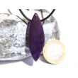 Sugilith XXL Schmuckstein / Scheibenstein gebohrt - Rarität - AA-Sonderqualität - Handarbeit - ca. 4,5 cm x 1,6 cm x 0,8 cm
