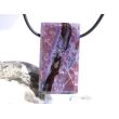 Sugilith mit Richterit XXL Schmuckstein Cabochon / Scheibenstein gebohrt - Rarität - Sonderqualität - ca. 3,9 cm x 2,2 cm x 1,3 cm