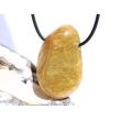 Rutilquarz gold XXL Trommelstein / Schmuckstein gebohrt - AA-Sonderqualität - ca. 4,1 cm x 2,6 cm x 1,6 cm