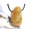 Rutilquarz gold XXL Trommelstein / Schmuckstein gebohrt - AA-Sonderqualität - ca. 4,1 cm x 2,6 cm x 1,6 cm