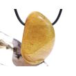 Rutilquarz gold XXL Trommelstein / Schmuckstein gebohrt - AA-Sonderqualität - ca. 4,1 cm x 2,6 cm x 1,6 cm