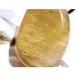 Rutilquarz gold XXL Trommelstein / Schmuckstein gebohrt - AA-Sonderqualität - ca. 4,1 cm x 2,6 cm x 1,6 cm