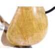 Rutilquarz gold XL Trommelstein / Schmuckstein gebohrt - AA-Sonderqualität - ca. 3,5 cm x 2,8 cm x 1,5 cm