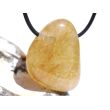 Rutilquarz gold XL Trommelstein / Schmuckstein gebohrt - AA-Sonderqualität - ca. 3,5 cm x 2,8 cm x 1,5 cm