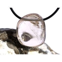 Rauchquarz hell Regenbogenkristall Trommelstein gebohrt - Sonderqualitt - ca. 2,8 cm x 2,4 cm x 1,3 cm