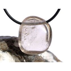 Rauchquarz hell Regenbogenkristall Trommelstein gebohrt - Sonderqualitt - ca. 2,8 cm x 2,4 cm x 1,3 cm