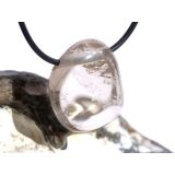 Rauchquarz hell "Regenbogenkristall" Trommelstein gebohrt - Sonderqualität - ca. 2,8 cm x 2,4 cm x 1,3 cm