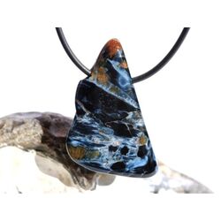 Pietersit XXL Schmuckstein gebohrt - AA-Sonderqualitt - Raritt - Handarbeit - ca. 3,9 cm x 2,8 cm x 0,9 cm