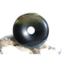 Tigerauge mit Falkenauge Donut Edelstein 30 mm (4,5 mm stark) - Sonderqualit�t -