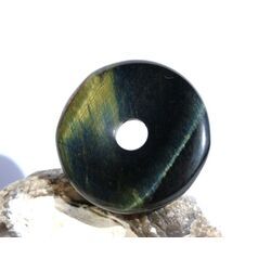 Tigerauge mit Falkenauge Donut Edelstein 30 mm (4,5 mm stark) - Sonderqualit�t -