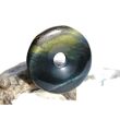 Tigerauge mit Falkenauge Donut Edelstein 30 mm (4,5 mm stark) - Sonderqualität -