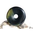 Tigerauge mit Falkenauge Donut Edelstein 30 mm (4,5 mm stark) - Sonderqualität -