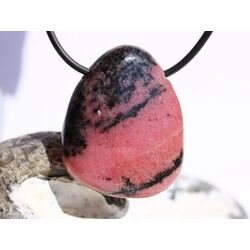 Rhodonit XL Trommelstein gebohrt - Sonderqualitt - ca. 3,7 cm x 3,1 cm x 1,1 cm