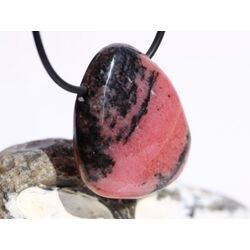 Rhodonit XL Trommelstein gebohrt - Sonderqualitt - ca. 3,7 cm x 3,1 cm x 1,1 cm