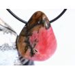 Rhodonit Trommelstein gebohrt - AA-Sonderqualität - ca. 3,2 cm x 2,5 cm x 1,9 cm