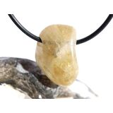 Citrin (gebr.) Trommelstein gebohrt - ca. 2,4 cm x 1,7 cm...