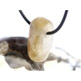 Citrin (gebr.) Trommelstein gebohrt - ca. 2,4 cm x 1,7 cm x 1,3 cm