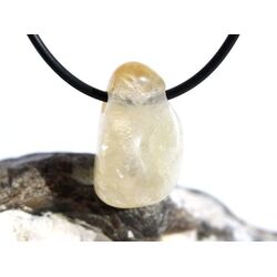 Citrin (gebr.) Trommelstein gebohrt - ca. 2,6 cm x 1,5 cm x 1,3 cm