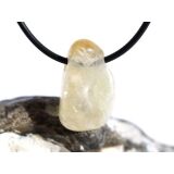 Citrin (gebr.) Trommelstein gebohrt - ca. 2,6 cm x 1,5 cm x 1,3 cm
