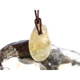 Citrin (gebr.) Regenbogenkristall Trommelstein gebohrt -...